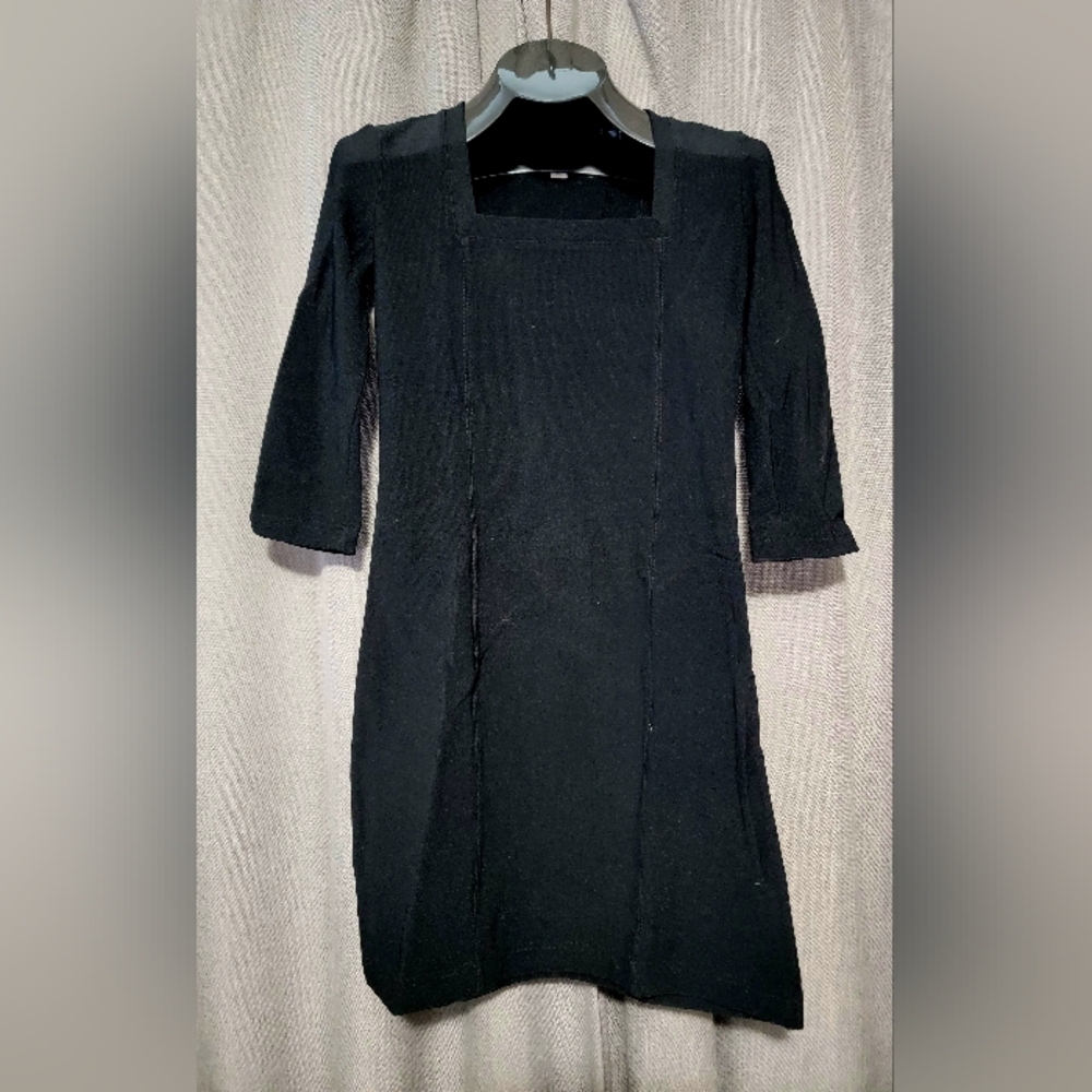 Boston Proper Black Dress 3/4 Sleeve